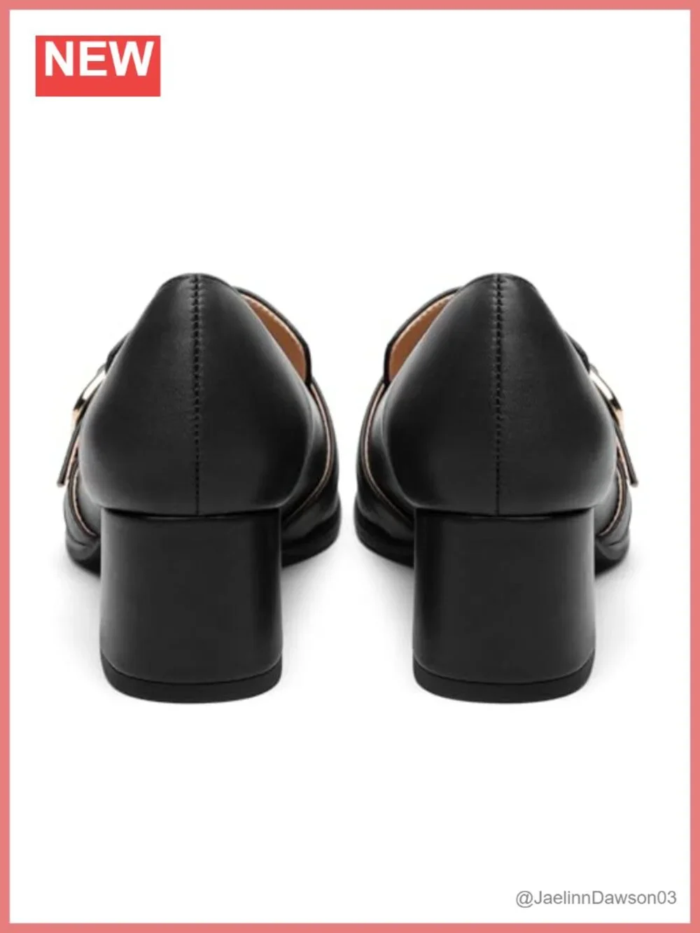 Chunky Heel Loafers for Women - Square Toe Dress Pumps - Work & Daily Slip-Ons